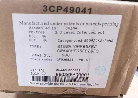 STGWA40HP65FB2 Entegre Devre Çip 650V Yüksek Hızlı HB2 Serisi IGBT Transistörleri