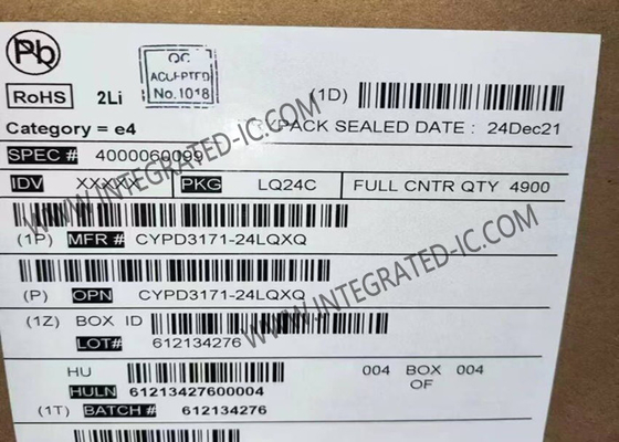 CYPD3171-24LQXQ Entegre Devre Çip EZ-PDTM CCG3PA USB Tip-C Port Kontrolörü