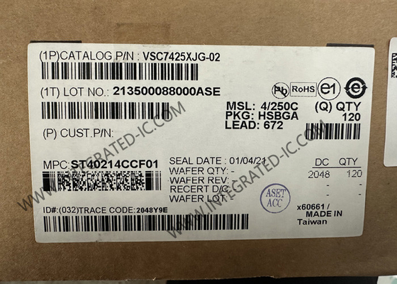 Ethernet IC VSC7425XJG-02 10 Port Yönetilen Katman 2-Ethernet Switch IC BGA-672