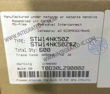 STW14NK50Z Entegre Devre Çip 500V SuperMESHTM N-Kanal MOSFET Transistörleri