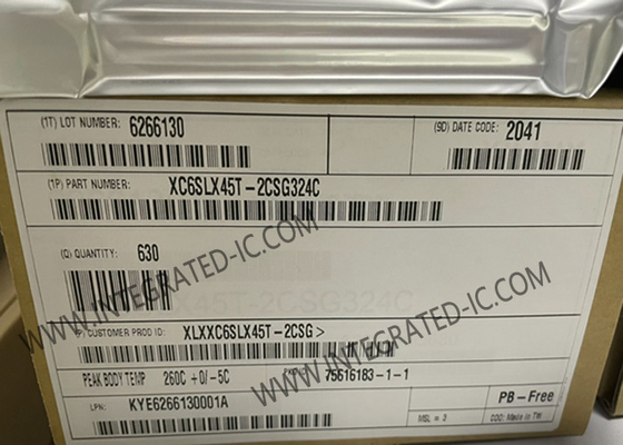 Alan Programlanabilir Geçit Dizisi XC6SLX45T-2CSG324C 2088 Kbit EBR Spartan-6 LXT Dahili Alan Programlanabilir Geçit Dizisi