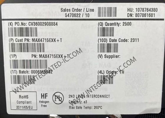 MAX4715EXK Entegre Devre Çipleri 400mOhm Tek Kaynaklı SPST Analog Değiştiriciler SC70-5