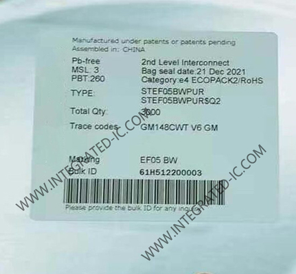 STEF05BWPUR Entegre Devre Çipleri 5V Hattı DFN-10 Paketi İçin Entegre Elektronik Sigorta