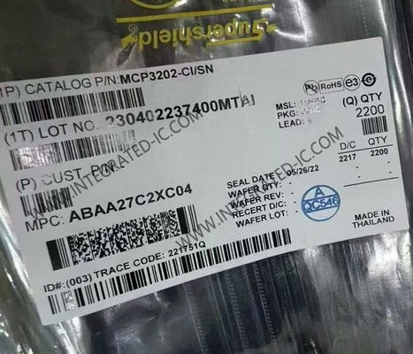 MCP3202-CI/SN Entegre Devre Çip 12 Bit 100kSPS Çift Kanal Analog Dijital Değiştiriciler