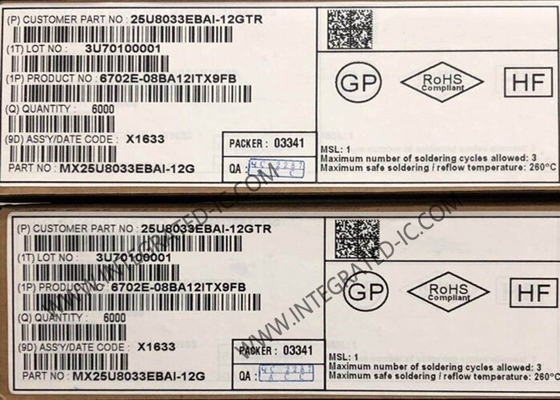 MX25U8033EBAI-12G Hafıza IC Çip 8Mbit CMOS MXSMIOTM NOR Flash Hafıza IC WLCSP-8