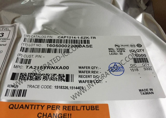 CAP1214-1-EZK-TR Sensör IC Çok Kanallı Kapasitif Dokunma Sensörü Ve LED Sürücü