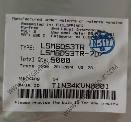 LSM6DS3TR Sensör IC 1.25mA 6 Eksenli iNEMO İnersyal Ölçüm Birimi LGA-14L Paketi