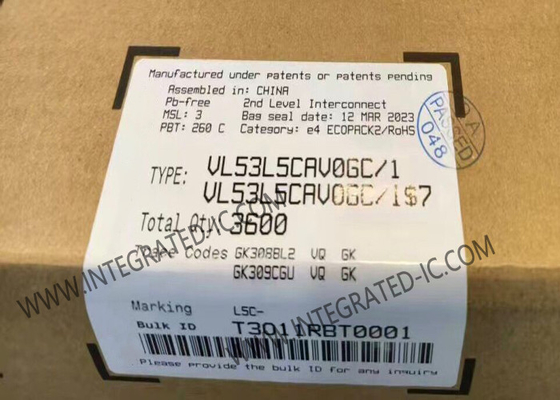 Sensör IC VL53L5CAV0GC/1 ToF Uzaklık Sensörü 3.3V Uçuş Hissesi Yakınlık Sensörleri