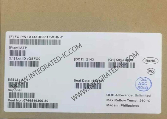 AT45DB081E-SHN-T Bellek IC Çip Uçucu olmayan Bellek 8Mbit SPI Seri NOR Flash Bellek