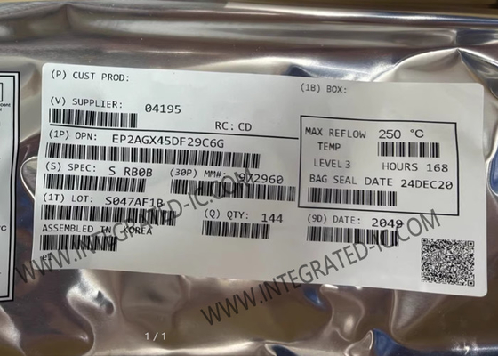 Alan Programlanabilir Geçit Dizisi EP2AGX45DF29C6G 3.35Mbit FPGA Programlanabilir Mantık Çip