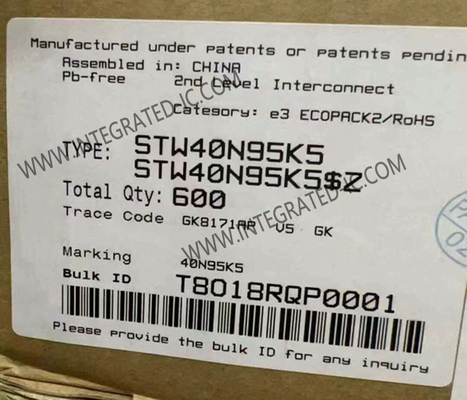 STW40N95K5 Entegre Devre Çip 950V MDmeshTM K5 N-Kanal Güç MOSFET Transistörleri