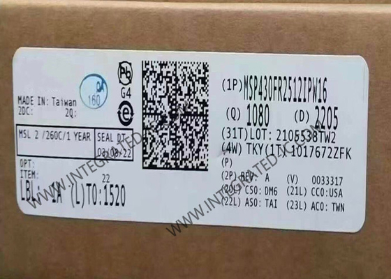 MSP430FR2512IPW16 Mikro denetleyici MCU Kapasitatif Dokunma Algılama Karışık Sinyal Mikro Denetleyici