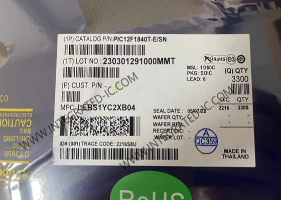 PIC12F1840T-E/SN Mikro denetleyici MCU 7KB Flash 32MHz Mikro denetleyici XLP teknolojisi ile