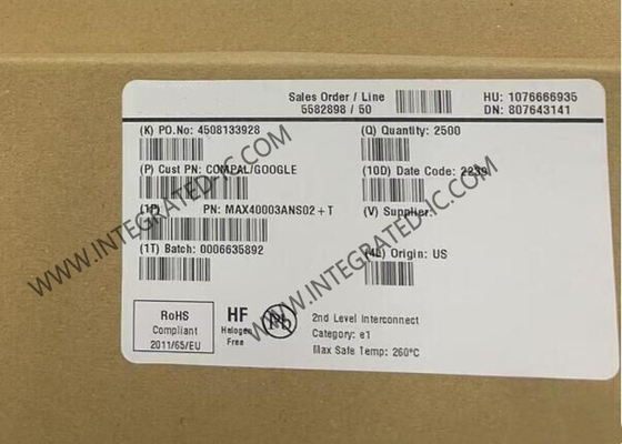 MAX40003ANS02 Entegre Döngü Çip 4-Bump NanoPower Karşılaştırıcı 600nA Analog Karşılaştırıcı