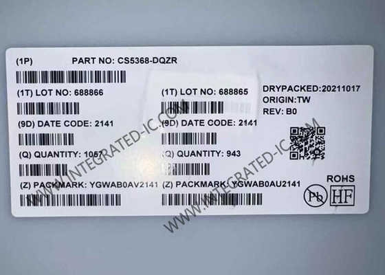 CS5368-DQZR Entegre Devre Çip 114dB 192kHz 8 Kanal A/D Değiştiricisi LQFP-48