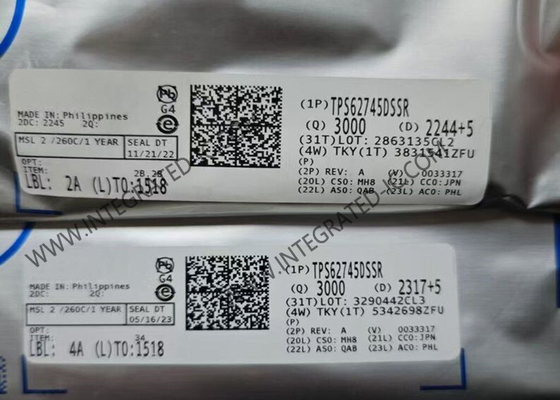 TPS62745DSSR Entegre Devre Çip Adım Aşağı Dönüştürücü 300mA Buck Değiştirme Düzenleyicisi IC