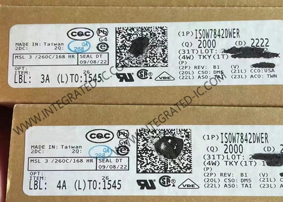 ISOW7842DWER Entegre Döngü Çip 5000Vrms Dört Kanal Dijital İzolatörler SOIC16