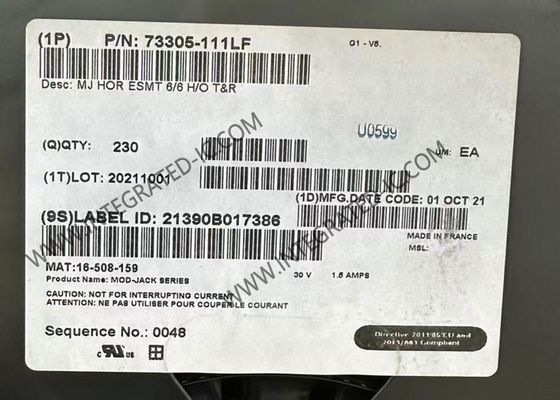 73305-111LF Bağlantıları LAN Uygulamaları İçin Çok Portlu Jack Modüler Bağlantı