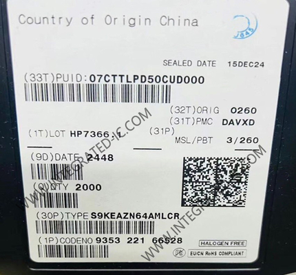 Mikro denetleyici MCU S9KEAZN64AMLCR Tek çekirdekli ARM Cortex-M0 Mikro denetleyici IC