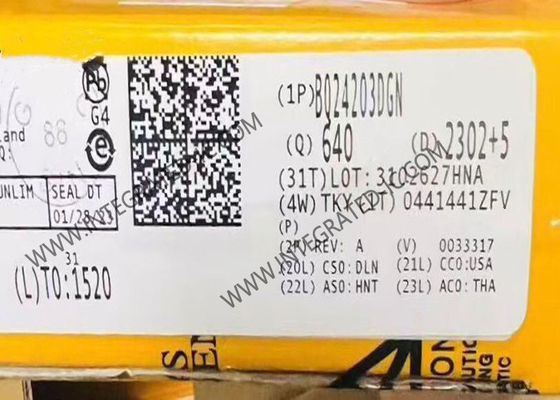 BQ24203DGN Entegre Devre Çipleri 500mA Pil Şarj cihazı HVSSOP8 Li-Ion Doğrusal Şarj cihazı