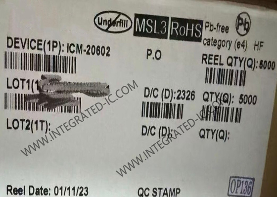 ICM-20602 Sensör IC Yüksek Performanslı 6 Eksenli MEMS Hareket Takip Aygıtı LGA16