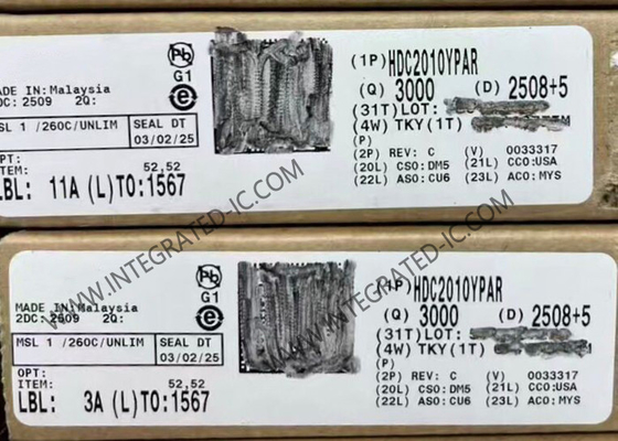 HDC2010YPAR Sensör IC 50nA Düşük Güçlü Nem ve Sıcaklık Dijital Sensörleri DSBGA6