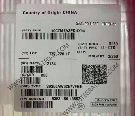 S9S08AW32E7VFGE Mikrodenezgâh MCU 40MHz 8Bit Mikrodenezgâh IC 8Bit S08 MCU LQFP44
