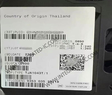 TJA1043T Entegre Devre Çip Yüksek Hızlı CAN Alıcı Bekleme ve Uyku Modu ile