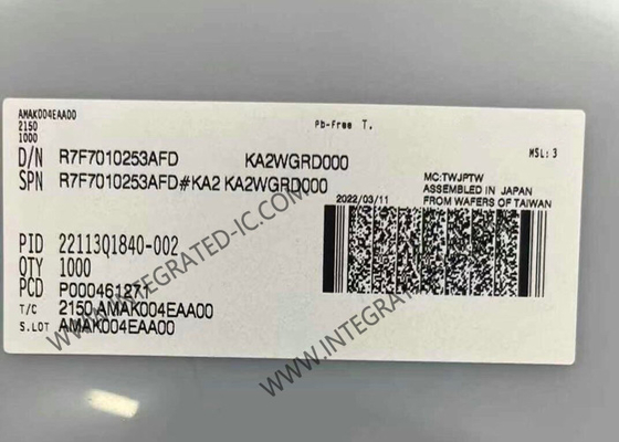 R7F7010253AFD Mikro denetleyici MCU 32 bitlik 120MHz Mikro denetleyici MCU Vücut Kontrolü için