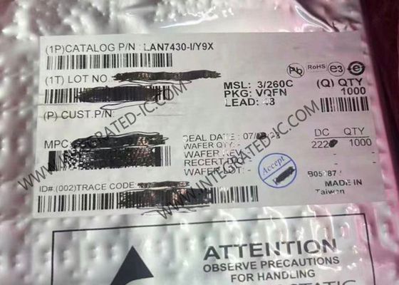 Ethernet IC LAN7430-I/Y9X Düşük Güçlü Tek Çipli Gigabit Ethernet Denetleyicisine PCIe