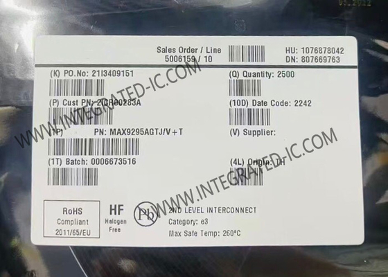 Entegre Devre Çip MAX9295AGTJ/V DSI Giriş Serdes GMSL2 Serializer