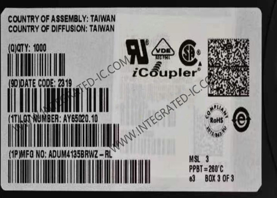 Entegre Devre Çip ADUM4135BRWZ Miller Klemesi ile İzole IGBT Kapı Sürücüsü