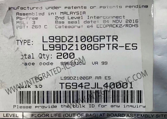 L99DZ100GPTR Entegre Devre Çip Kapı Bölge Sistemleri IC LQFP64 Otomobil Kapı Modülü