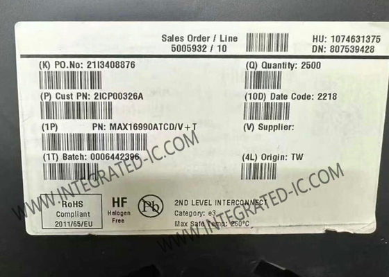 Entegre Döviz Çip MAX16990ATCD 36V 2.5MHz Otomobil Güçlendirme Denetleyicileri