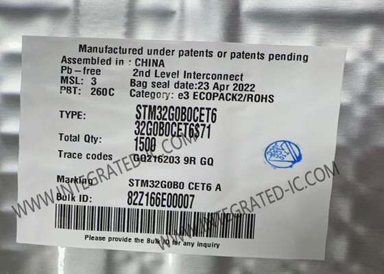 STM32G0B0CET6 32-Bit Tek Çekirdekli 64MHz 512KB Gömülü Mikrodenetleyiciler IC