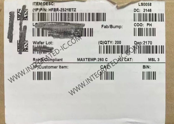 HFBR-2521ETZ 5 MBd Veri Hızı 660 nm Dalga boyu Genişletilmiş Sıcaklık Aralığı Fiber Optic Alıcı Entegre Devre Çip