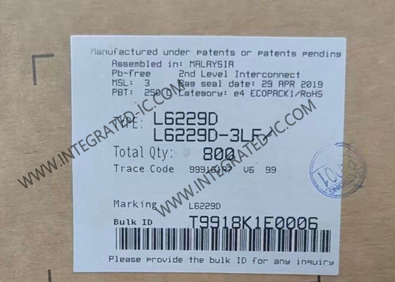 L6229D Entegre Devre Çipi DMOS Sürücü 3 Fazlı Fırçasız DC Motor Sürücüsü SOIC24
