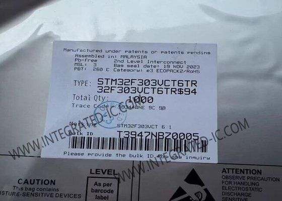 STM32F303VCT6 Mikro denetleyici MCU 72MHz Gömülü MCU LQFP-100 ARM Mikro denetleyici