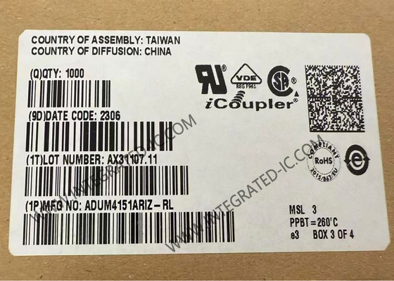 ADUM4151ARIZ Entegre Devre Çipleri 5000Vrms Dijital Izolatörler SOIC20 SPI Izolatörler