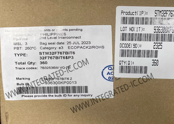 STM32F767BIT6 Mikrodenetleyici MCU Yüksek Performanslı ARM Cortex M7 Mikrodenetleyici Entegresi