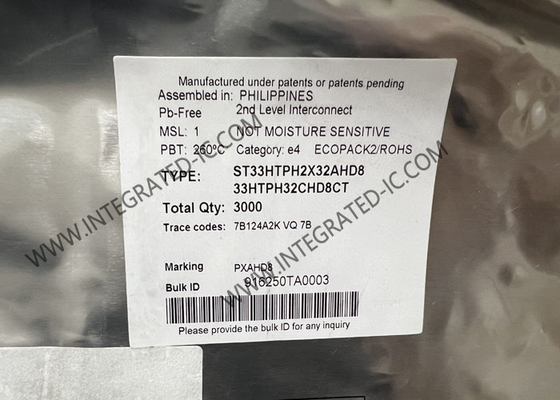 ST33HTPH2X32AHD8 Entegre Devre Çip SPI Arayüzü Uzun Süre Evrim TPM 2.0 Cihazı