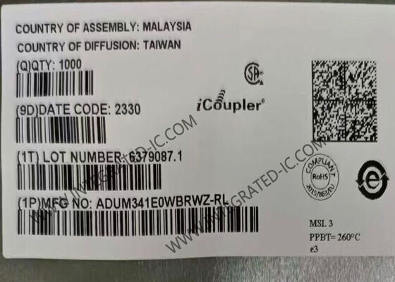 ADUM341E0WBRWZ 4 Kanallı Otomotiv Dijital İzolatör Entegre Devresi, 5700Vrms İzolasyonlu