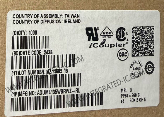 ADUM4135WBRWZ Entegre Devre Çip 4.61A 5000Vrms Tek Kanal Kapı Sürücüsü IC SOIC16