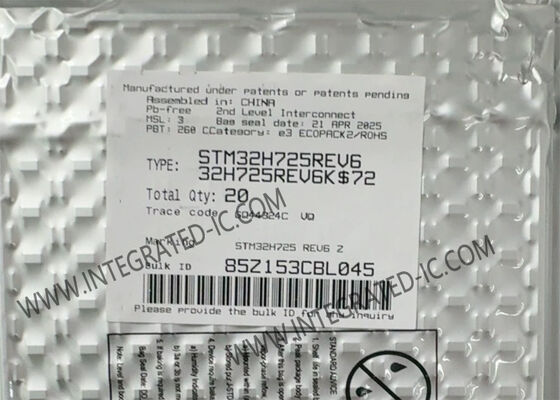 Entegre Devre Çipi STM32H725REV6 STM32H725 32 Bit RISC Çekirdek MCU Çipi