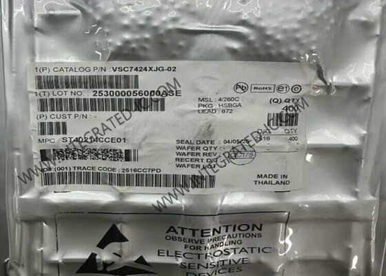 VSC7424XJG-02 BGA-672 Paketi ile 10 Portlu Gigabit Ethernet IC Yönetilen Katman 2 Değiştiricisi