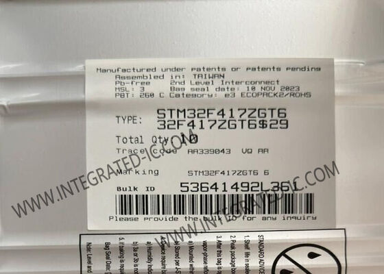 STM32F417ZGT6 168MHz Hızlı ve LQFP-144 Paketi ile 32 Bit Tek Çekirdekli Mikro Denetleyici MCU
